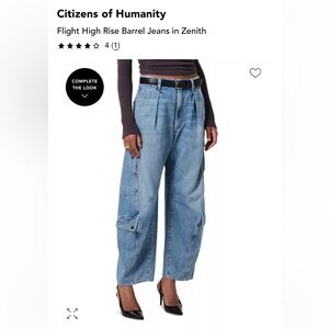Citizens Of Humanity Flight High Rise Barrel Jeans in Zenith
